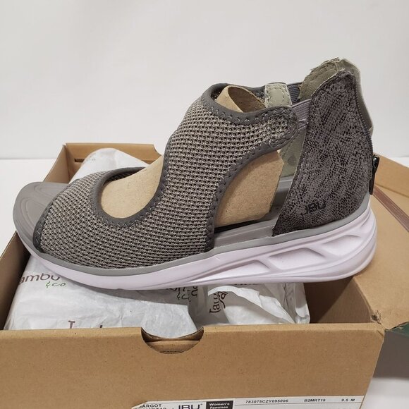 JBU Women's Margot Wide Sport Sandal in Light Gray Snake - Size 9.5 - Picture 5 of 9